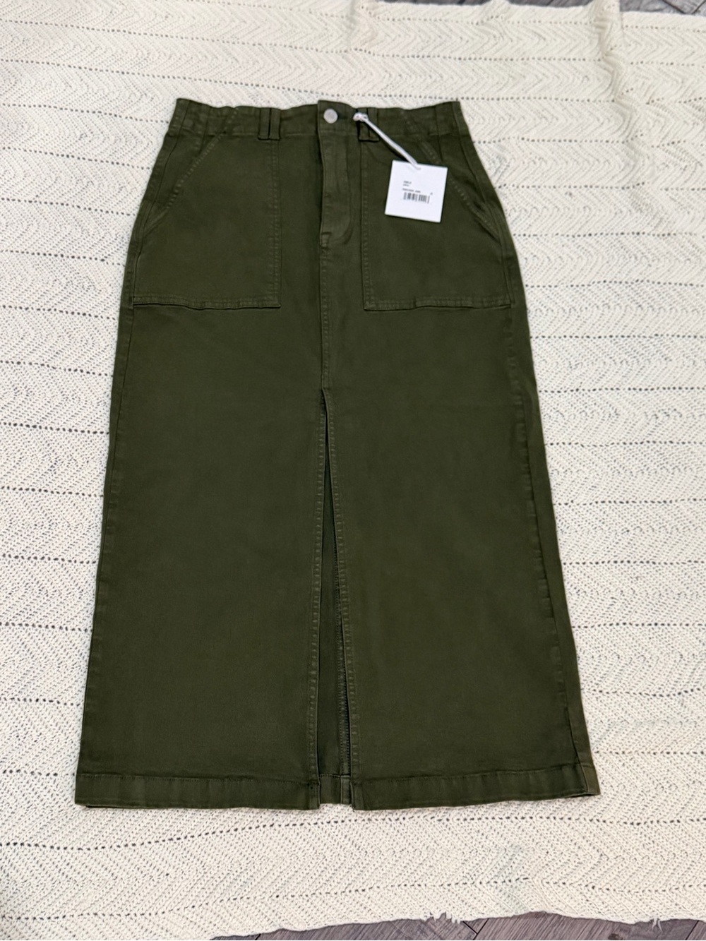 NWT Pistola Pamela Utility Midi Skirt Admiral Green Size 28